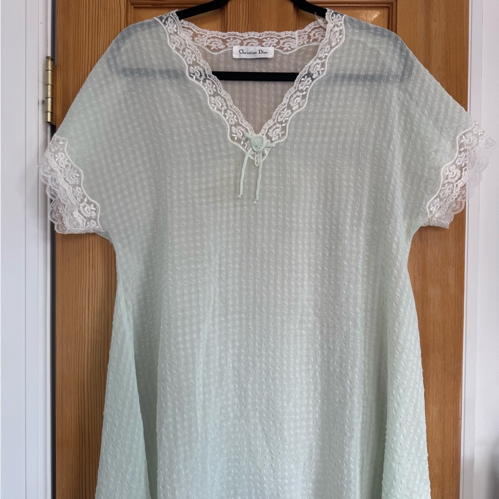 Christian Dior Mint Green Lace Nightgown